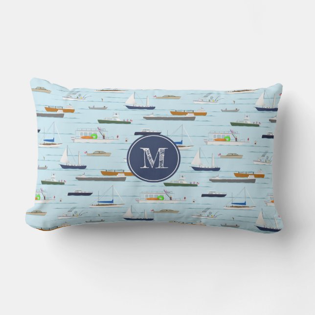 En dag vid floden sjö vid kusten lumbarkudde (Framsida)