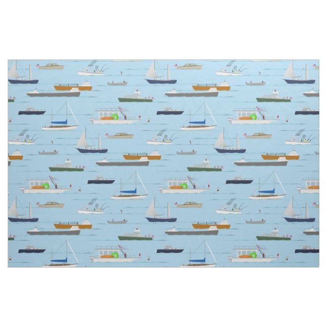 En dag vid floden sjö vid kusten tyg (Fat Quarter)