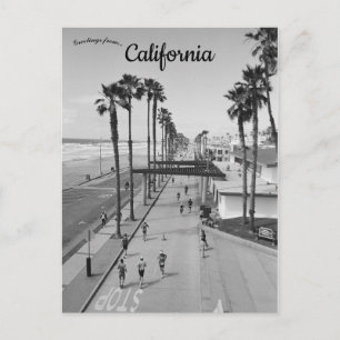 En dag vid stranden i Oceanside California Vykort