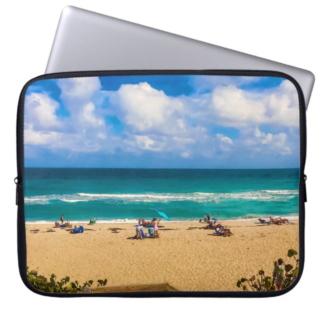 En dag vid stranden laptop fodral (Framsidan)