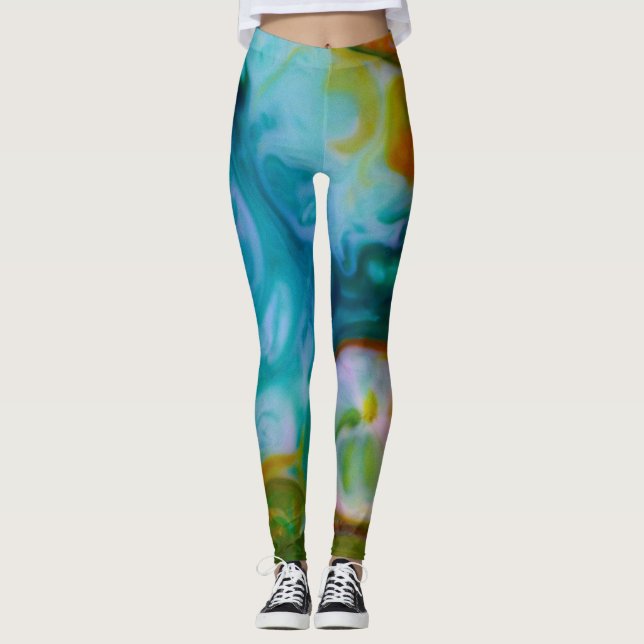 "En dag vid stranden" Leggings (Framsida)