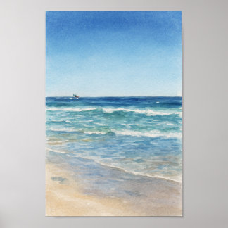 En dag vid stranden poster