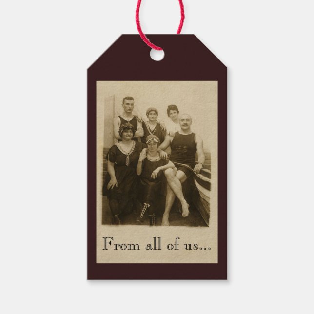 En dag vid stranden presentetikett (Framsidan)