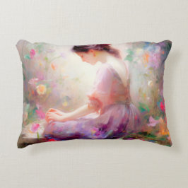 En dagdröm av blommor  prydnadskudde