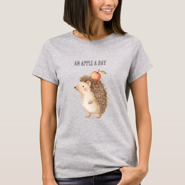 En daglig äppelkatt t shirt (Framsida)