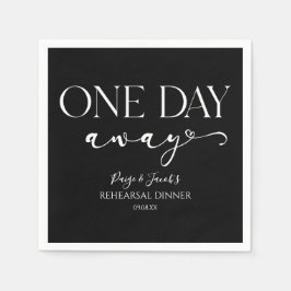 En daglig minimal Bröllop-repetitionsmiddag Pappersservett