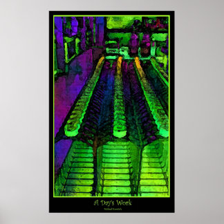 En dags arbete poster