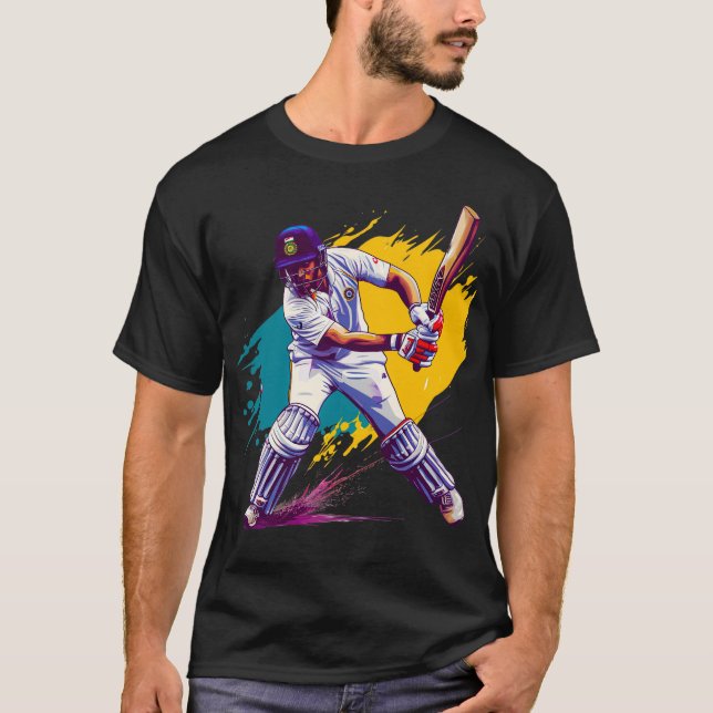 En dags Cricket Digital Art T Shirt (Framsida)