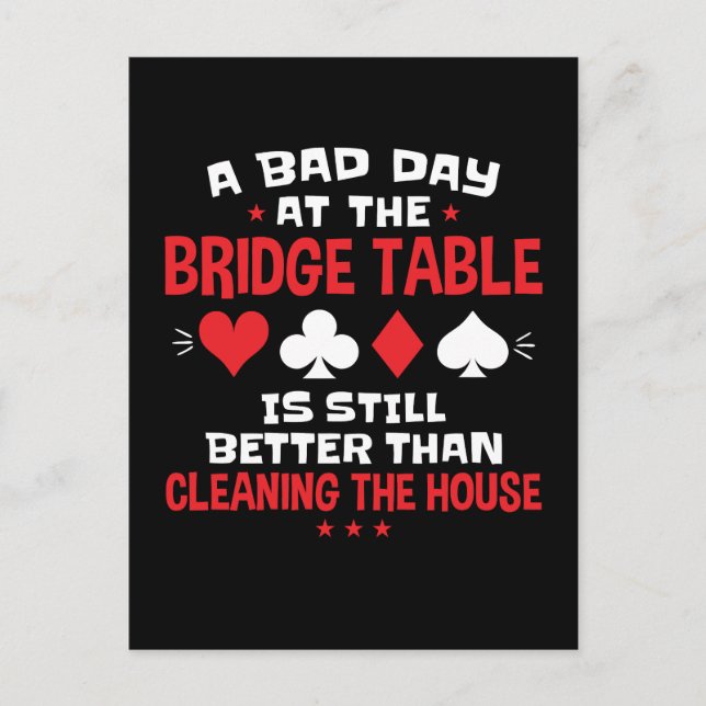 En dålig dag på Bridge Bord-leksaksmatchen Vykort (Framsida)