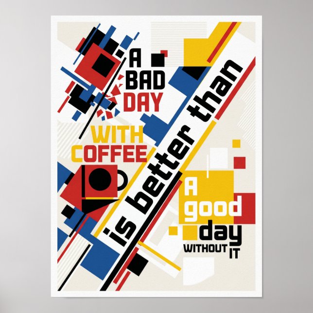 en dålig dag utan kaffe poster (Framsidan)