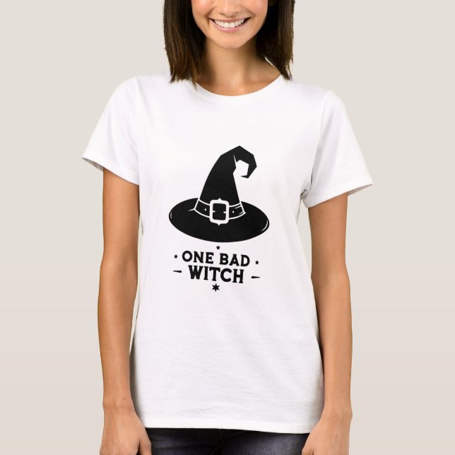 En dålig Witch Halloween T Shirt (Framsida)