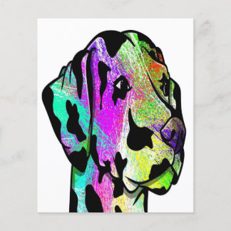 En Dalmatien som är en kort Färgad Flygblad