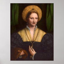 En dam - Bernardino Luini Fint konstaffisch