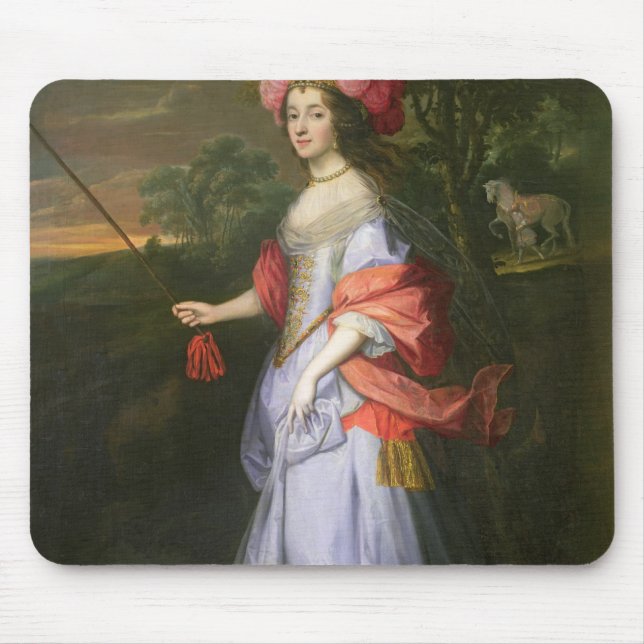 En dam i maskeraddräkten, c.1679 musmatta (Framsidan)