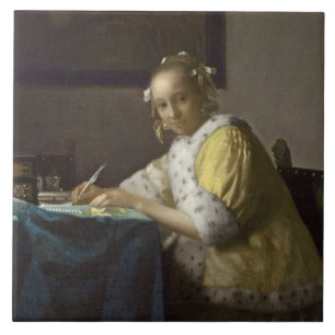 En damhandstil, C. 1665 (olja på kanfas) Kakelplatta