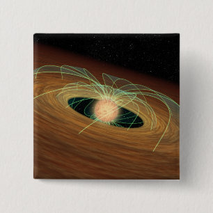 En dammig planet-bilda disk i omlopp knapp