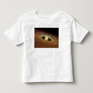 En dammig planet-bilda disk i omlopp t-shirt