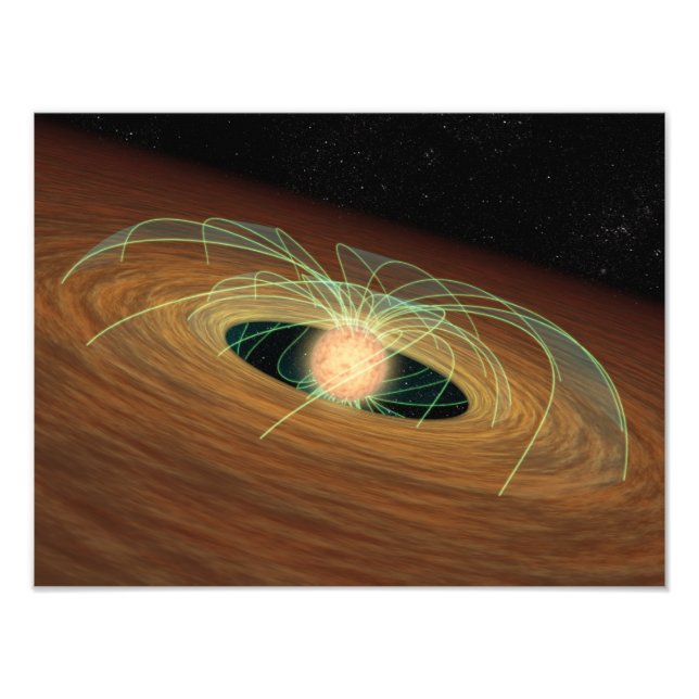 En dammig planeterande skiva i omloppsbana fototryck (Framsidan)