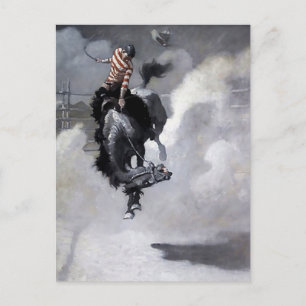 “En dammoln” västerländsk konst av NC Wyeth Vykort