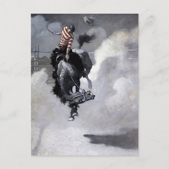 “En dammoln” västerländsk konst av NC Wyeth Vykort (Framsida)