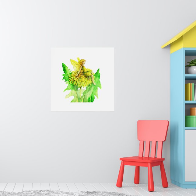 En dandelion Fairy-färgmålning Poster (Barnkammare 1)