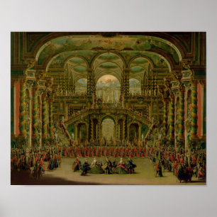 En dans i en barock rokokoslott poster