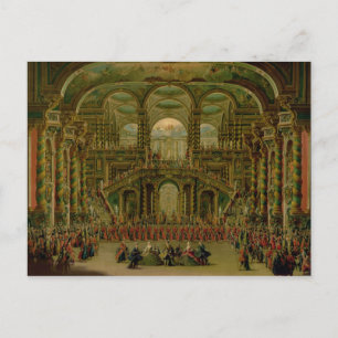 En dans i en barock rokokoslott vykort
