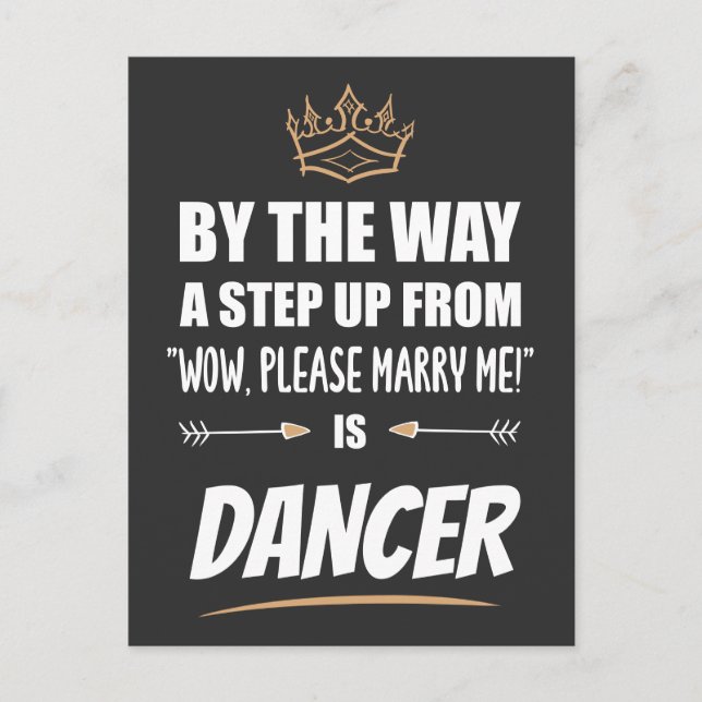 En dansare är det ultimata i attraktionskraft. Rol Vykort (Framsida)