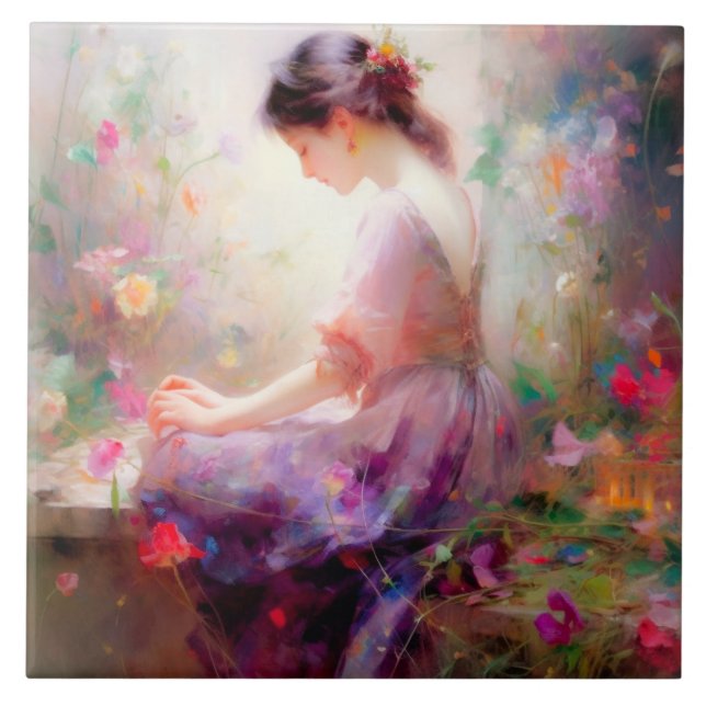 En Daydröm om Flowers Kakelplatta (Framsidan)