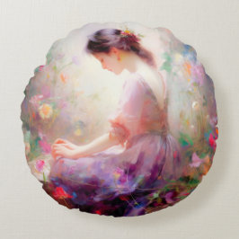 En Daydröm om Flowers Rund Kudde