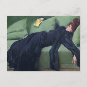 En Decadent Girl - Ramon Casas Vykort
