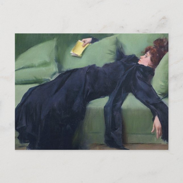En Decadent Girl - Ramon Casas Vykort (Framsida)
