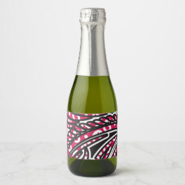 En dekorativ paisley-design med levande rött och s