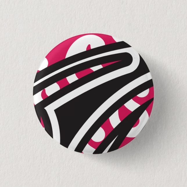 En dekorativ paisley-design med levande rött och s knapp (Framsida)