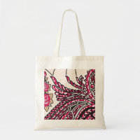 En dekorativ paisley-design med levande rött och s
