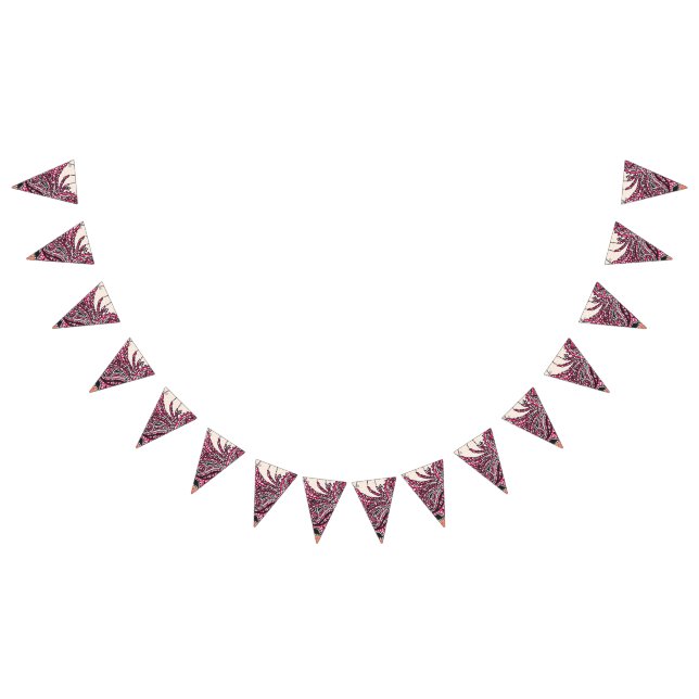 En dekorativ paisley-design med levande rött och s vimplar (Alla)