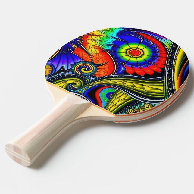 En Dekorerad Pingisracket (Frontvinkel)