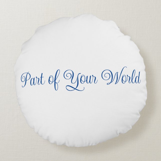 En del av din världsplan rund kudde (Baksidan)