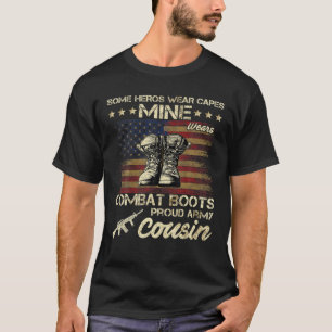 En del av Heros Bära Capes Mine Wears Combat Boots T Shirt