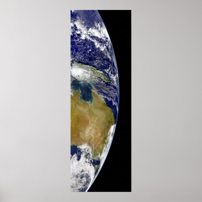 En del av jorden som visar Australien Poster (Framsidan)