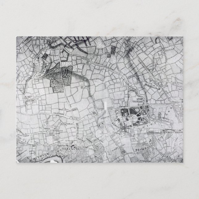 En del av lakan från undersökningen vykort (Framsida)