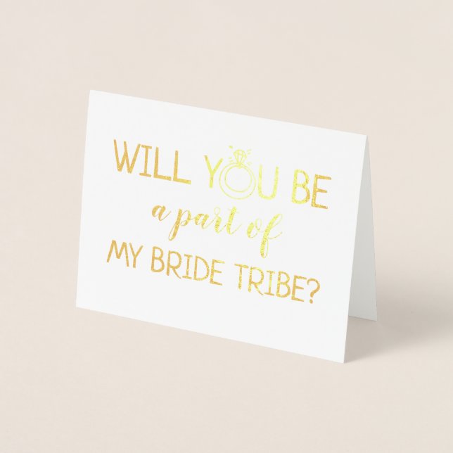 En del av min Bride Tribe | Funny Bridesmaid Folierat Kort (Framsida)