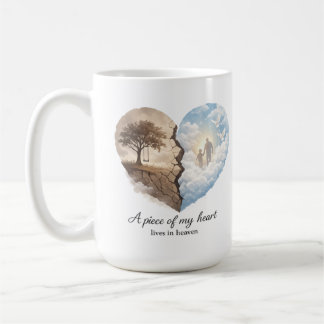 En Del Av Mitt Hjärta Bor I Himlen Minnesmärke  Kaffemugg