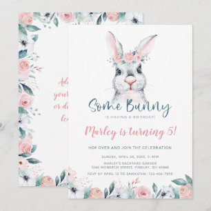 En del Bunny har födelsedag, vilken ålder som hels Inbjudningar