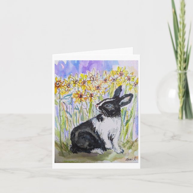 En del Bunnys Har på födelsedagen Kort (Framsida)