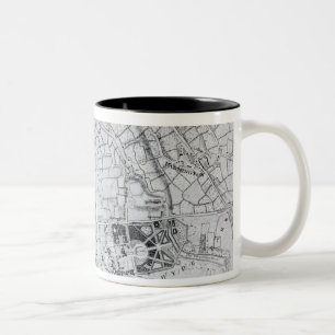 En dela upp av ett lakan från granskningen Två-Tonad mugg