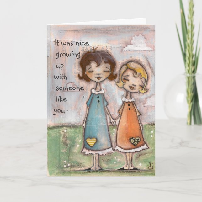 En delad barndom - födelsedagskort kort (Framsida)