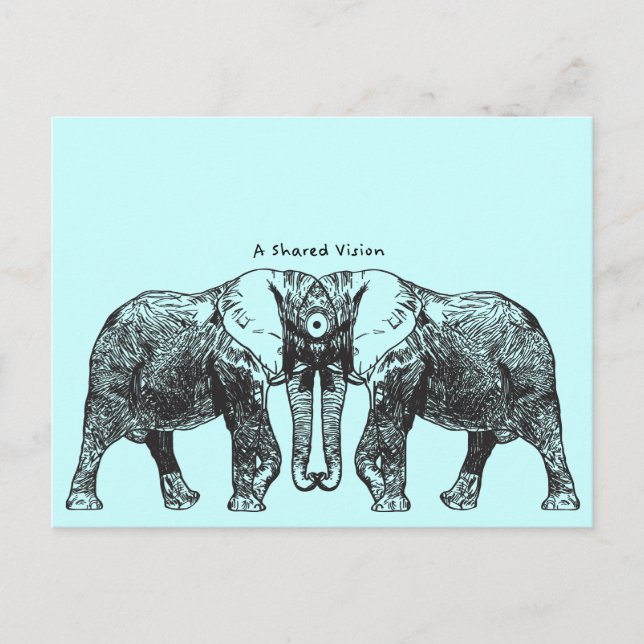 En delad vision vykort (Framsida)