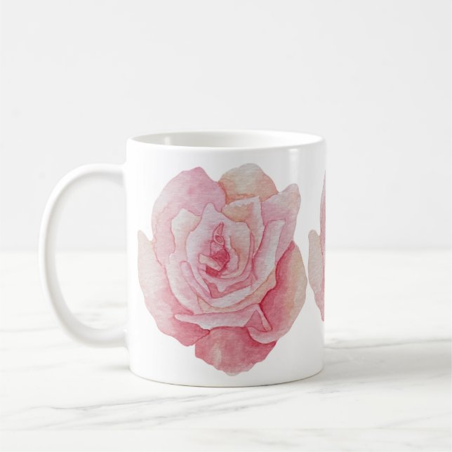 En delikat utskrift av Hand plockade Ro Kaffemugg (Vänster)