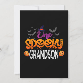 En deoky Grandson Family Matching Halloween-kostna Julkort